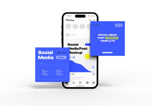 Social Media Post Mockup Template