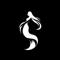 silhouette of a girl in a dress