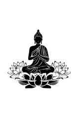 illustration of lord ganesha in a lotus position