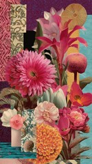 Obraz premium Sweden flag pattern flowers illustration.