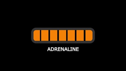 Progress bar. Hormone adrenaline growth indicator.