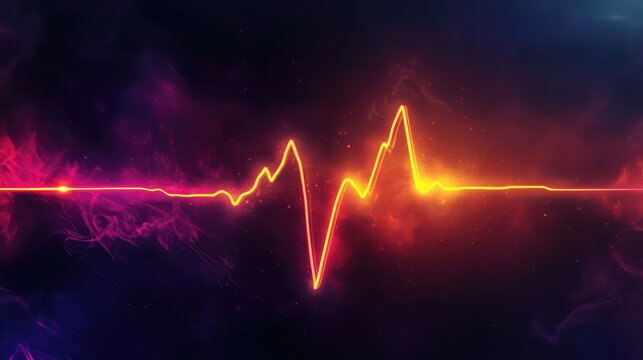 design smooth gradient glowing effect on ekg line