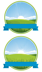 Fototapeta premium set of banners with nature