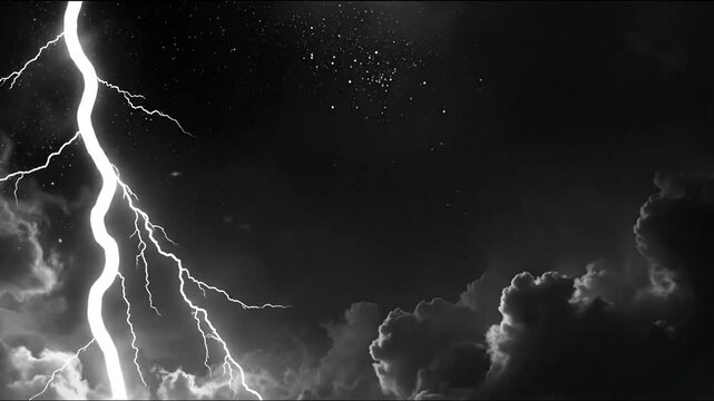 Stormy clouds lightning