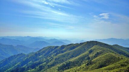 Naklejka premium Beautiful natural scenery from Sobaeksan Mountain, Korea