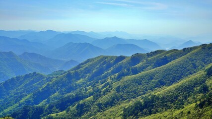 Naklejka premium Beautiful natural scenery from Sobaeksan Mountain, Korea