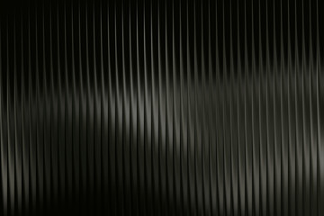Illustration of dark metallic background with vertical lines and subtle wave pattern, abstract, abstract glass stripe gradient background