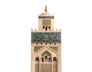 Majestic Mosque Minaret with Crescent Symbol PNG