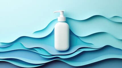 germ conceptual depiction of a hand sanitizer bottle