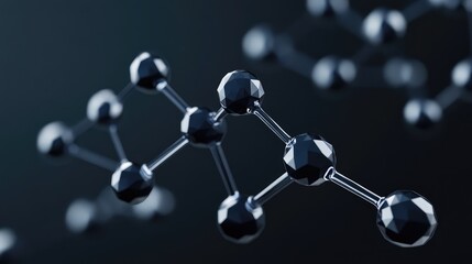 rendering low poly style chemical compound simulation