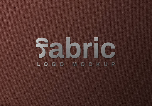 Rubber Logo on Fabric Mockup