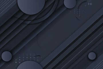 Abstract dark gray background with overlapping circles and diagonal lines creating a layered, three-dimensional effect.  The design features a sense of depth and movement