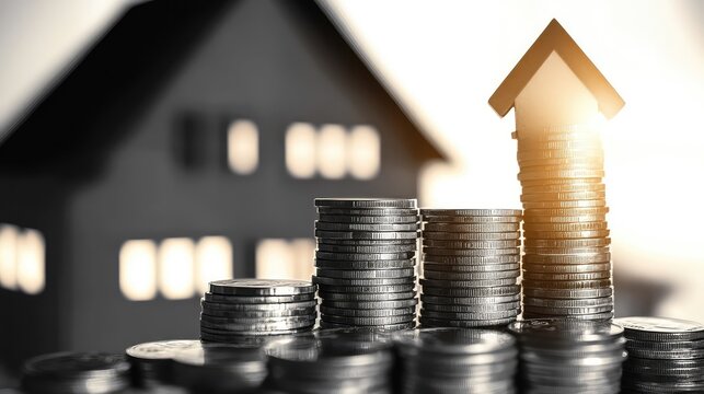 flati segmented perspective on the rise in property values arrow