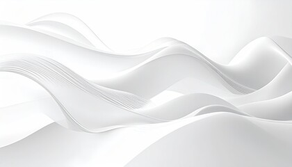 Abstract grayscale image featuring flowing, wave-like forms creating a sense of depth and movement.  The smooth, undulating lines suggest a soft, ethereal quality