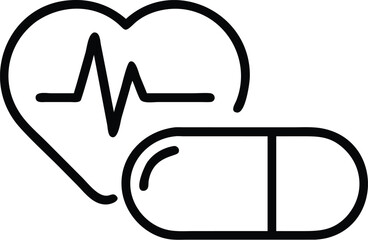 heart and heartbeat symbol