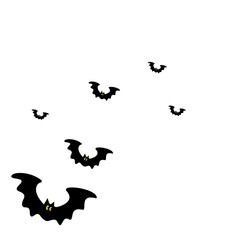 Halloween Flying Bat Silhouette