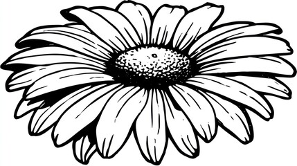 Black and white flower image