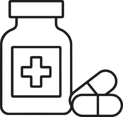 Obraz premium medicine bottle and pills