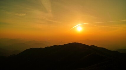 Beautiful natural scenery from Sobaeksan Mountain, Korea