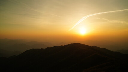 Beautiful natural scenery from Sobaeksan Mountain, Korea