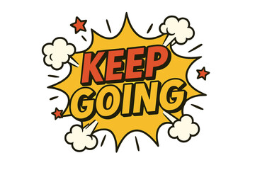 Comic style motivational icon set. inspiration, motivation, cartoon icons with text