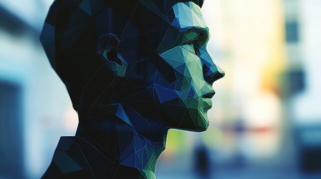 prile futuristic low poly scan of a tenant profile avatar