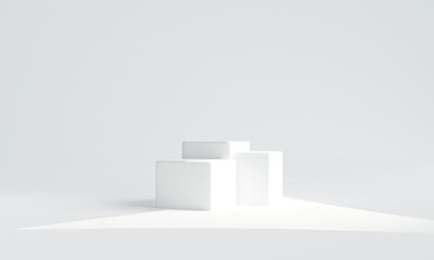 Minimal product placement. podium display for product presentation. 3d illustration