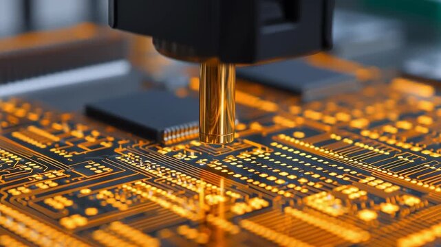 Medical electronics factory, showcasing advanced circuit board manufacturing.