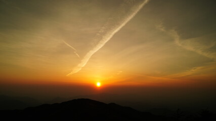 Beautiful natural scenery from Sobaeksan Mountain, Korea