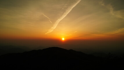 Beautiful natural scenery from Sobaeksan Mountain, Korea