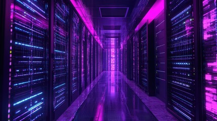 Fototapeta premium minimalist dreamily transforming server rack style