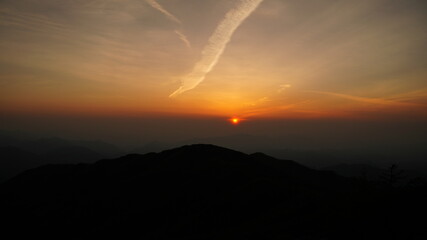 Beautiful natural scenery from Sobaeksan Mountain, Korea