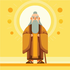 Wise Elder with Radiant Aura