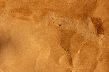 Brown crumpled creased paper background texture backdrop design element