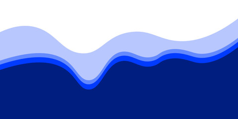 Blue and white wave abstract background with space for text and message. template design