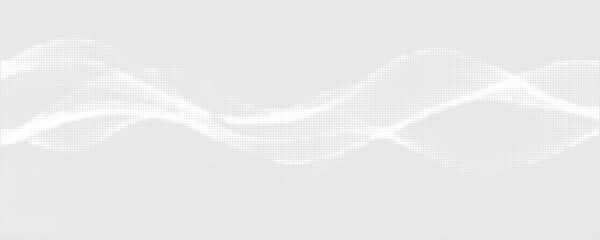 Dot white gray wave light technology texture background. Abstract big data digital concept.