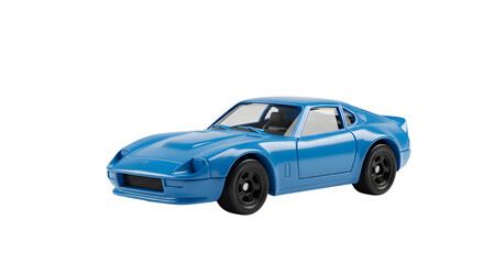 Blue sports car model isolated PNG with Transparent Background