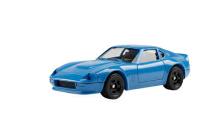 Blue sports car model isolated PNG with Transparent Background