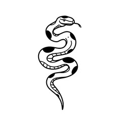 Fototapeta premium Anaconda. Anaconda simple black and white line art vector logo