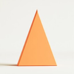 Solid peach-toned triangle on white background