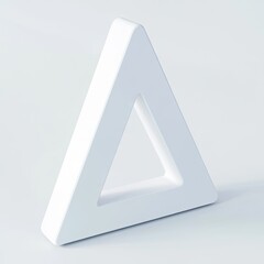 3D rendered white triangle