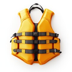 Bright orange life vest, front view (1)
