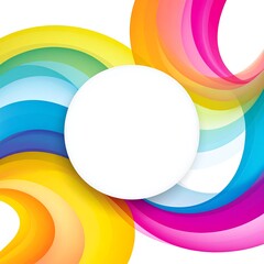 Obraz premium Colorful abstract swirling design with a blank circle