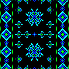 seamless geometric pattern
The repetitive and symmetrical layout creates a modern, tribal, or folk-inspired textile design, perfect for fabric prints, wallpapers, packaging, or digital backgrounds. 