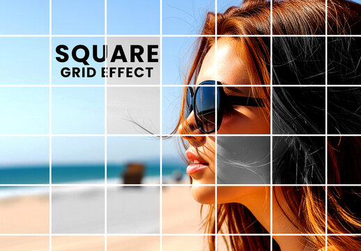 Square Grid Photo Effect