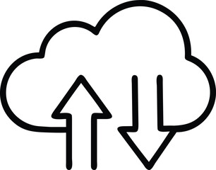 Cloud Computing Technology outline icon