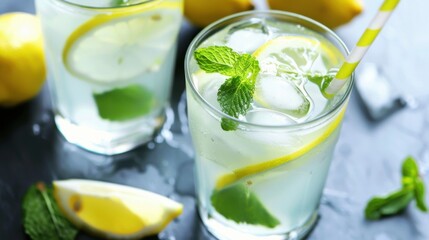 Summer Refreshments: Cold Citrus Drinks &ndash; Lemonade, Lime Cocktails & Fresh Juice Smoothies