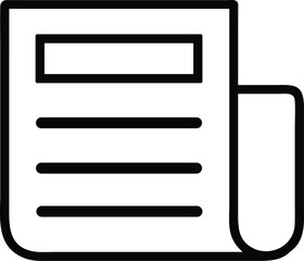 vector outline icon of newspaper
