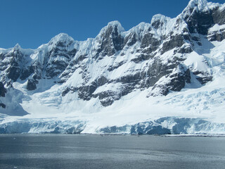 Antarctica mountain with snow