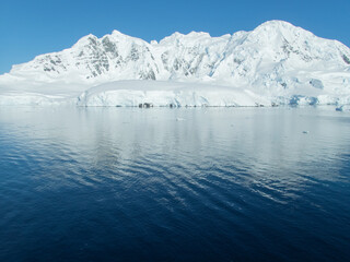 Antarctica mountain with snow